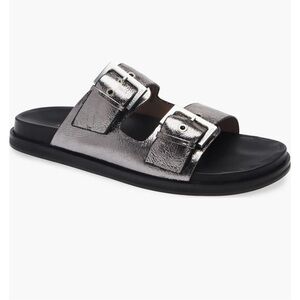 All Saints Mia Metallic Strap Sandal